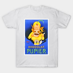 Vintage Advertising Poster Chocolat Pupier T-Shirt